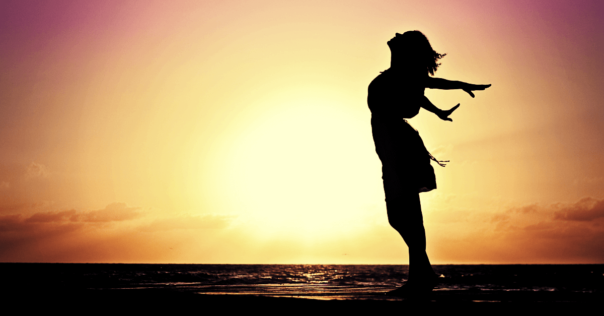 girl doing morning yoga